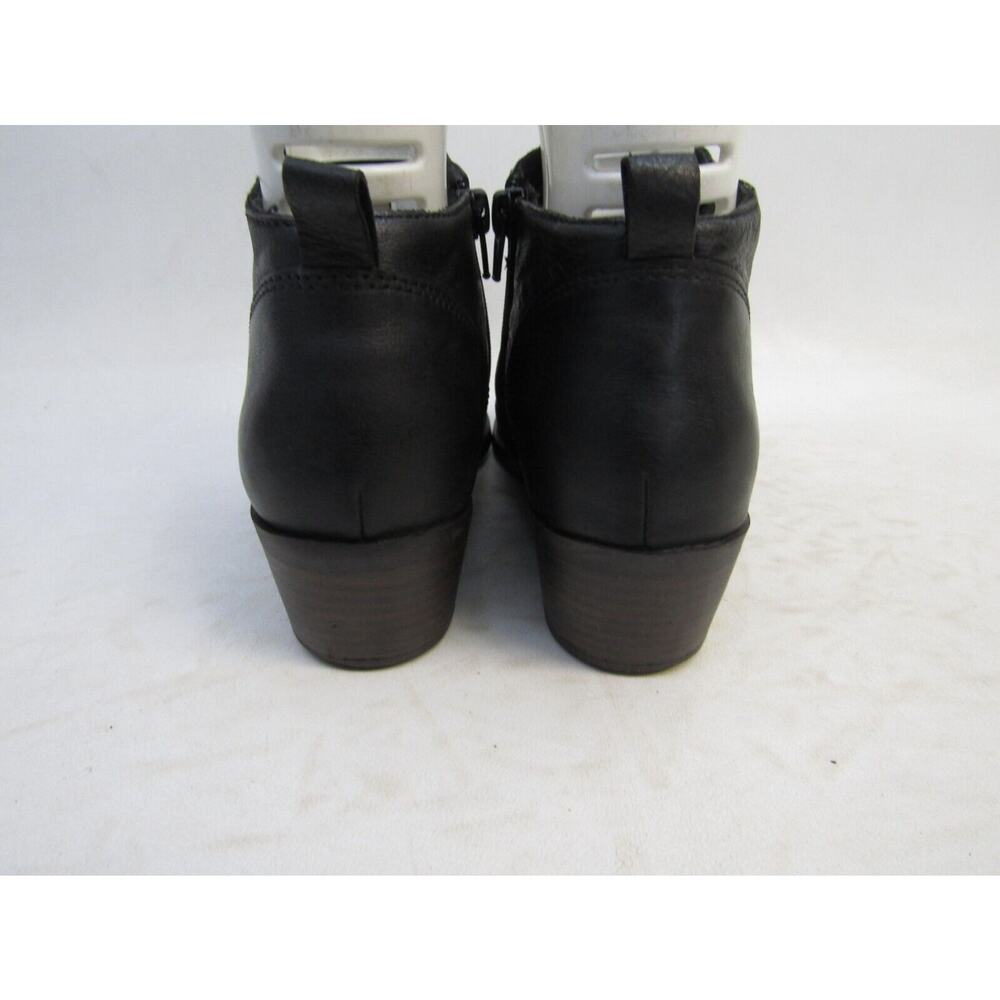 Lucky Brand Womens Size 9 M Black Leather Zip Ankle Fashion Boots Bootie - Picture 7 of 10